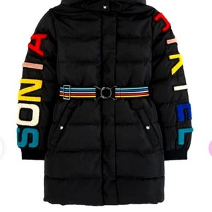 Sonia Rykiel Paris black girls parka coat